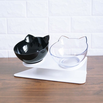 15° Tilted Cat Head Bowl – Double Food & Water Bowl