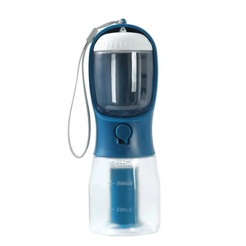 Portable 3-in-1 dog cup for pets, multifunctional design combines water, food, and waste disposal, perfect for travel and outdoor activities.