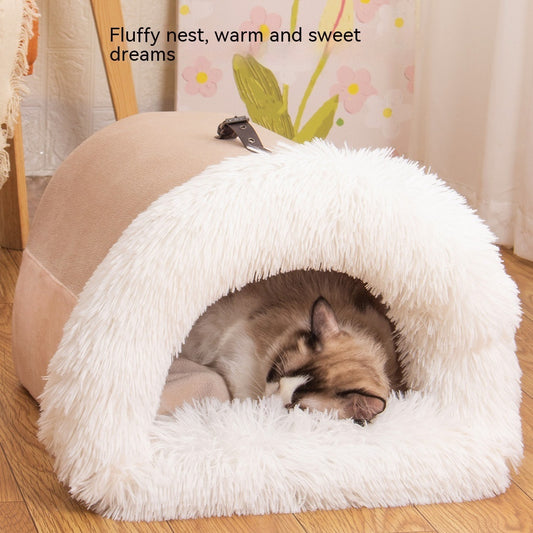 Warm Portable Pet Nest – Ultra Soft Winter Pet Bed