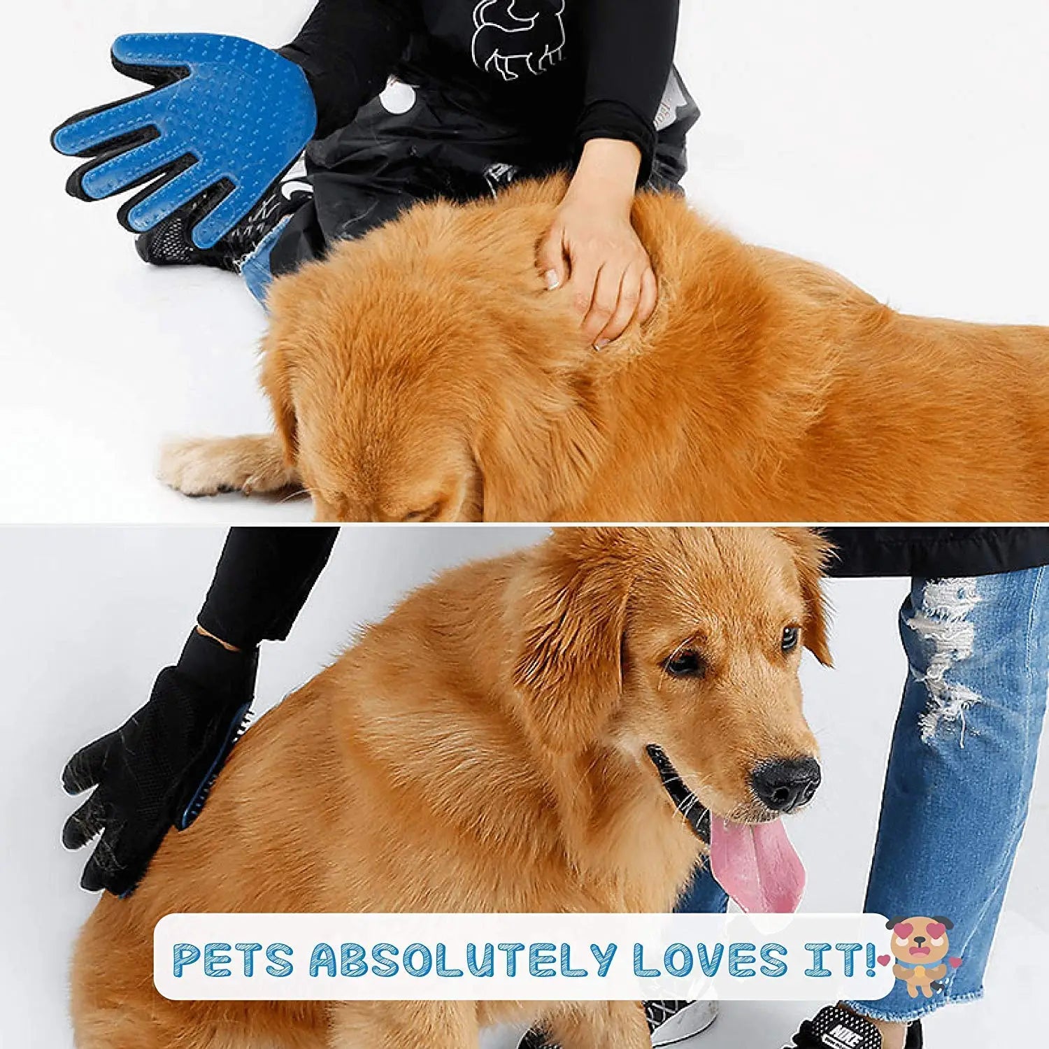 Deshedding glove for pets