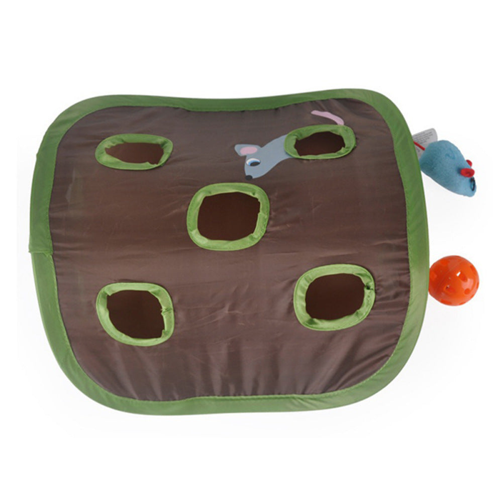 Interactive Cat Toy – Multi-Hole Canvas Play Tunnel