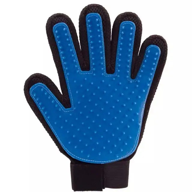 Pet Grooming Glove - Left Blue