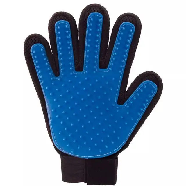 Pet Grooming Glove - Right Blue