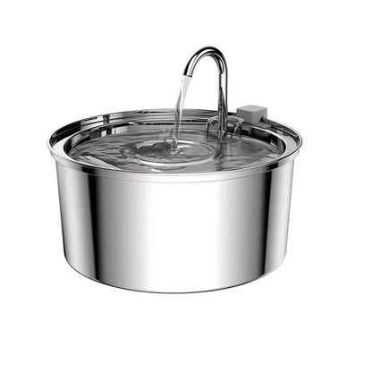 stainless steel pet water fountain with automatic design and double filtration system